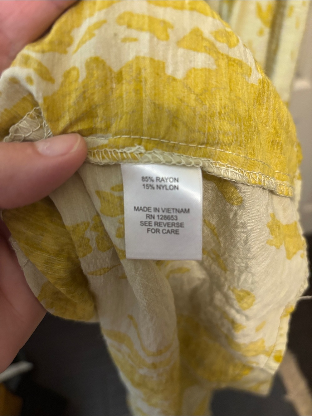 Zoey & Leelo Cream and Yellow Painterly Midi Dress - Picture 5 of 5